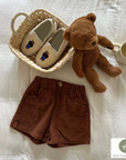 Boys Brown Corduroy Shorts